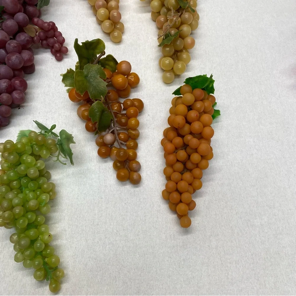MCM Grapes 9 Clusters of Faux Rubber Multi Color Multi Sizes Weighs 3.5 Pounds
